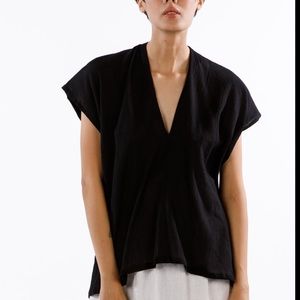 Miranda Bennett Black Gauze Top M